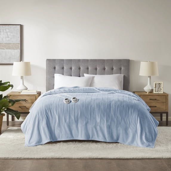 Serta Polyester and Cotton Microlight Heated Blanket ST54-0131