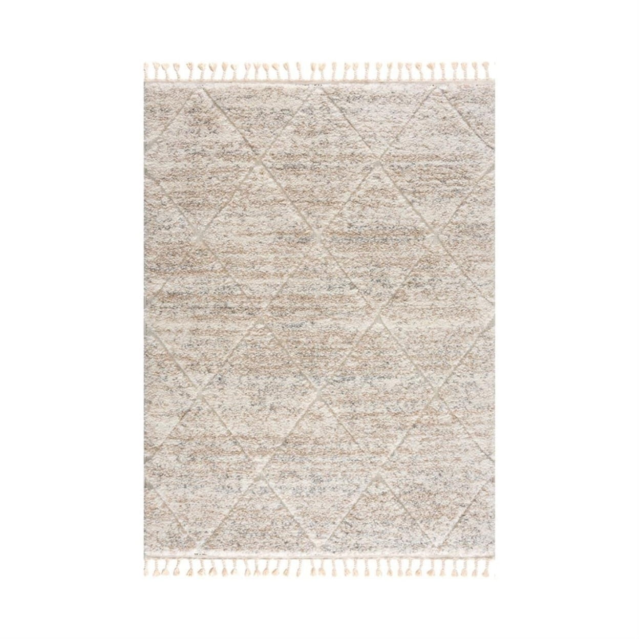 Serta Polypropylene Talas Shag Area Rug with Cream Finish ST35-0252