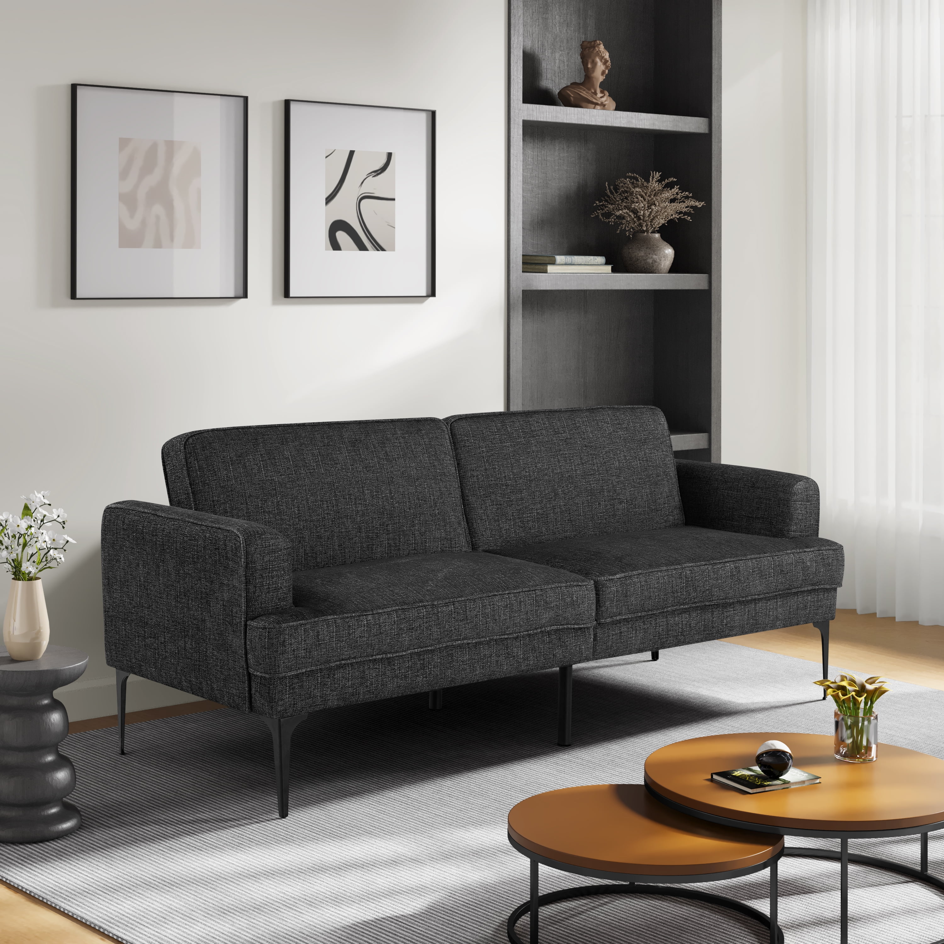 Serta Princeton Modern Convertible Sofa with Full Size