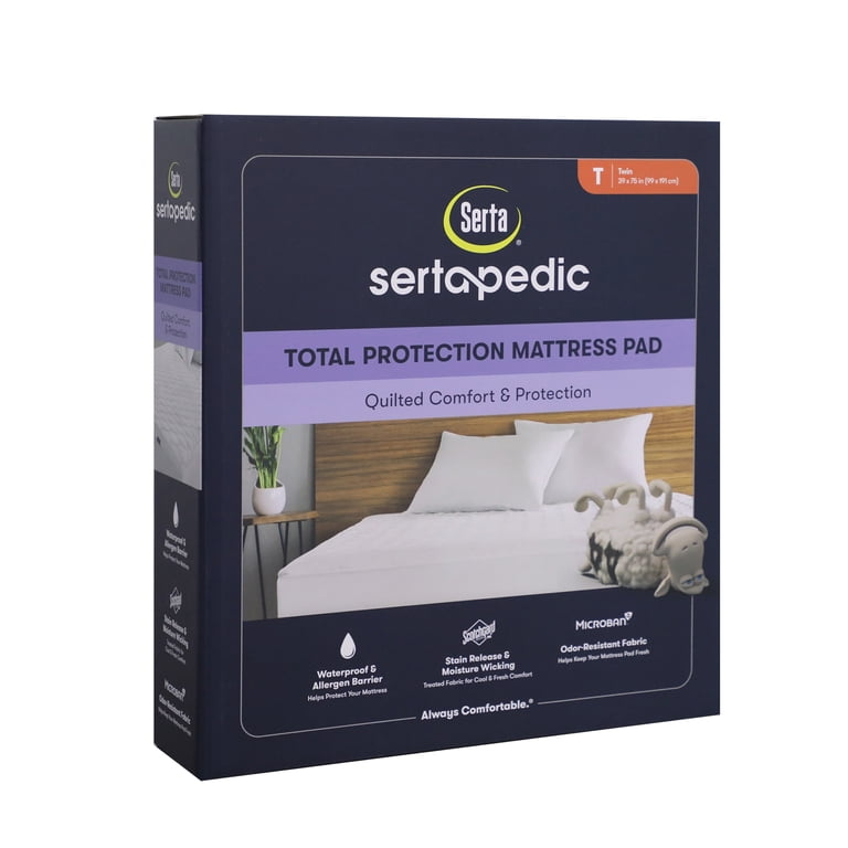 sertapedic 85GF BOX ハード Sertapedic Total Protection Waterproof Mattress Pad, Twin