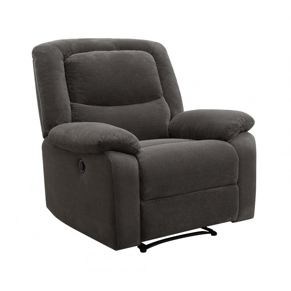 Serta Push-Button Power Recliner with Deep Body Cushions, Gray Fabric - image 1 of 10