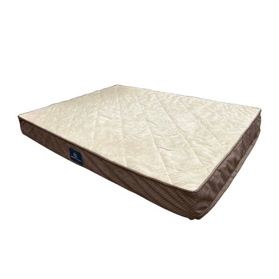 Serta Quilted Orthopedic Pillowtop Dog Bed with Removable Cover, Mocha, X-Large