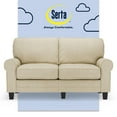 thumbnail image 1 of Serta Copenhagen 61" Rolled Arm Sofa, Easy Care Polyester, Loveseat or Couch for Small Spaces, Beige, 1 of 16