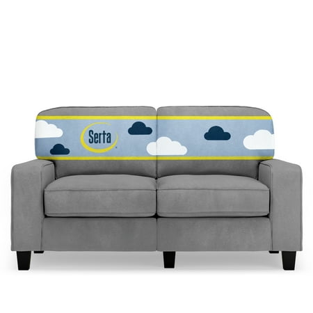 Serta Palisades 61-Inch Track Arm Sofa, Easy Care Polyester, Loveseat for Small Spaces, Glacial Gray price history and forecast - Serta CR45232B