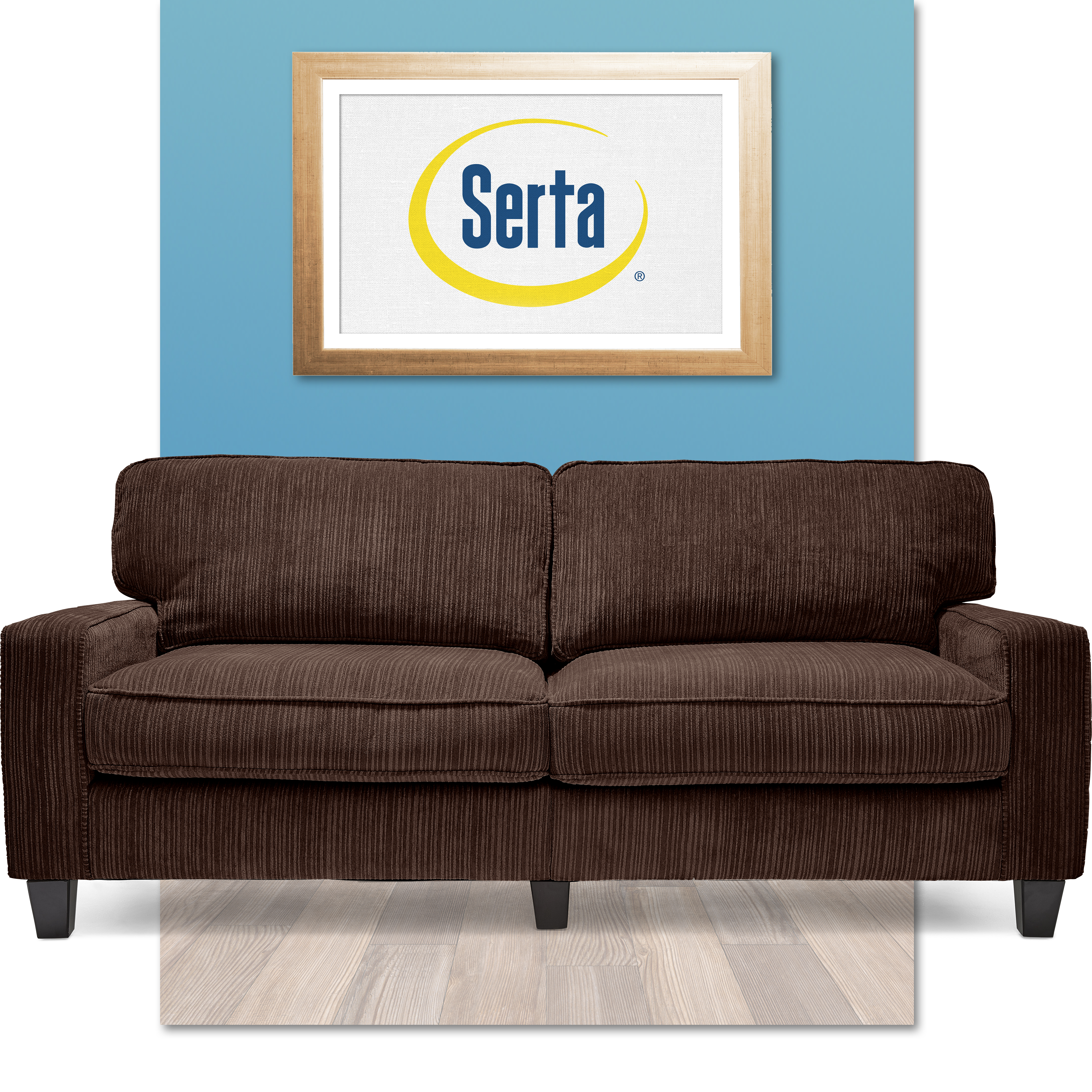 Serta RTA Palisades Collection 78" Sofa in Kingston Brown - image 1 of 12