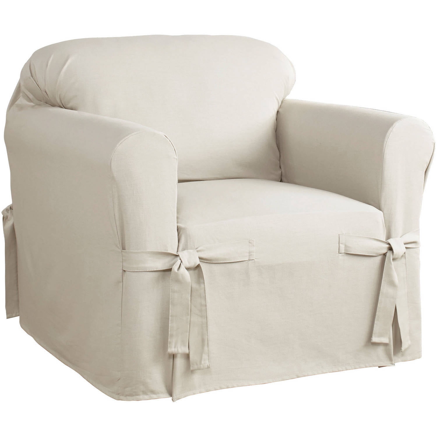 Serta Relaxed Fit Cotton Duck Furniture Slipcover Chair 1 Piece Box