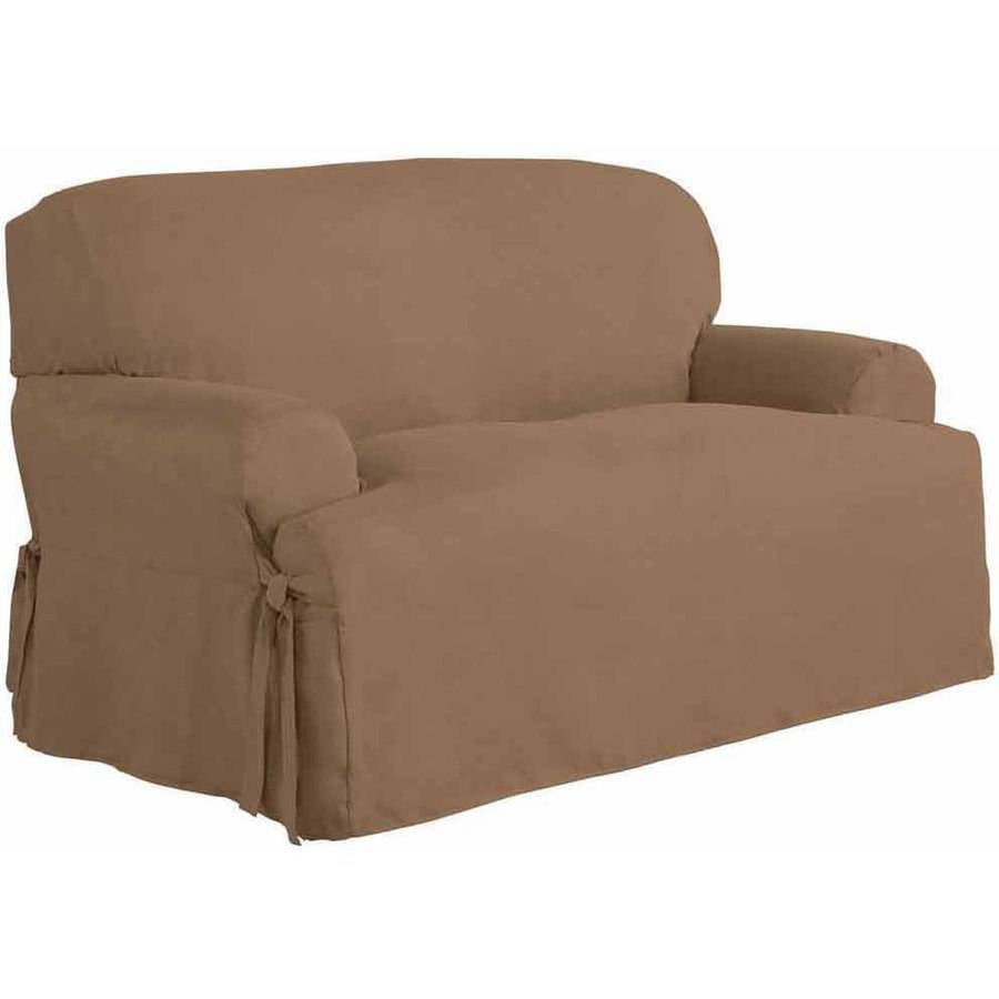 Serta Relaxed Fit Smooth Suede Furniture Slipcover, Loveseat 1Piece T