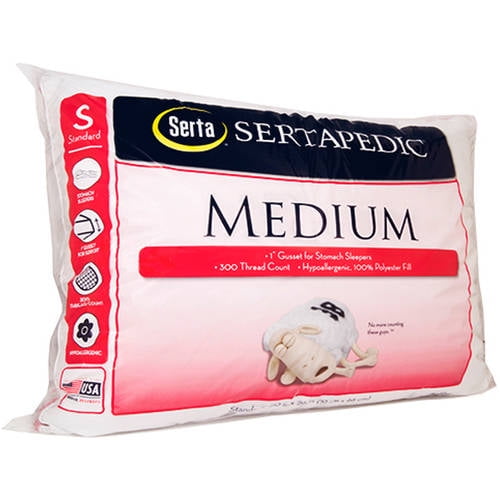Serta Sertapedic Medium Density Pillow, 1 Each