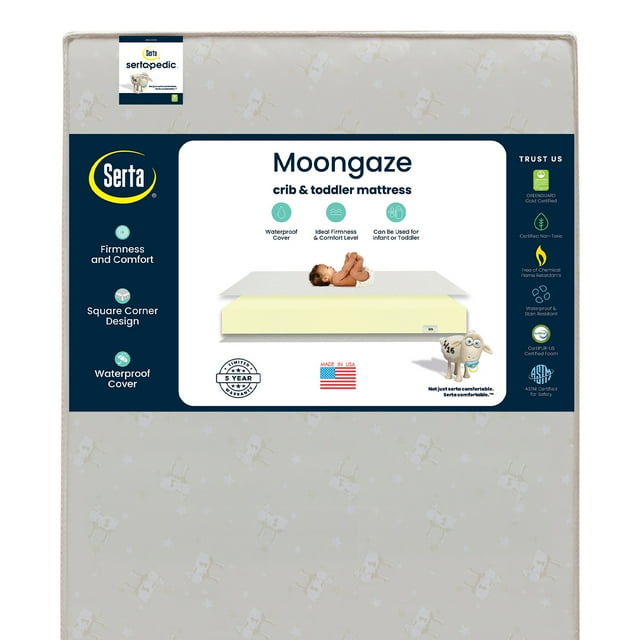Serta Sertapedic Moongaze 5inch Dual Sided Standard Baby Crib & Toddler Mattress Sustainably