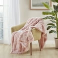 thumbnail image 1 of Serta Shaggy Faux Fur Electric Throw 1-Piece Fast Heating Heated Blanket in Sweet pink, 50x60", 1 of 5