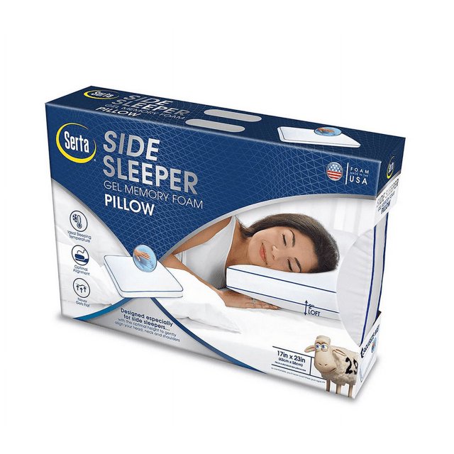 Serta Side Sleeper Pillow with Cooling Gel Memory Foam