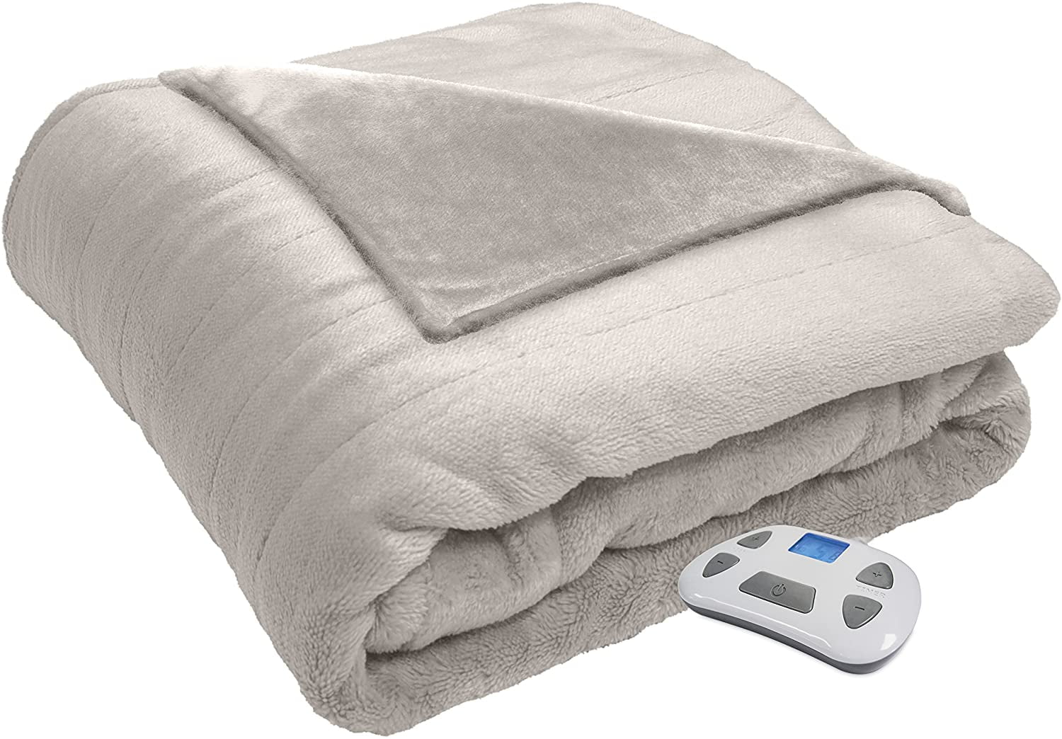 Serta Silky Plush Electric Heated Warming Blanket