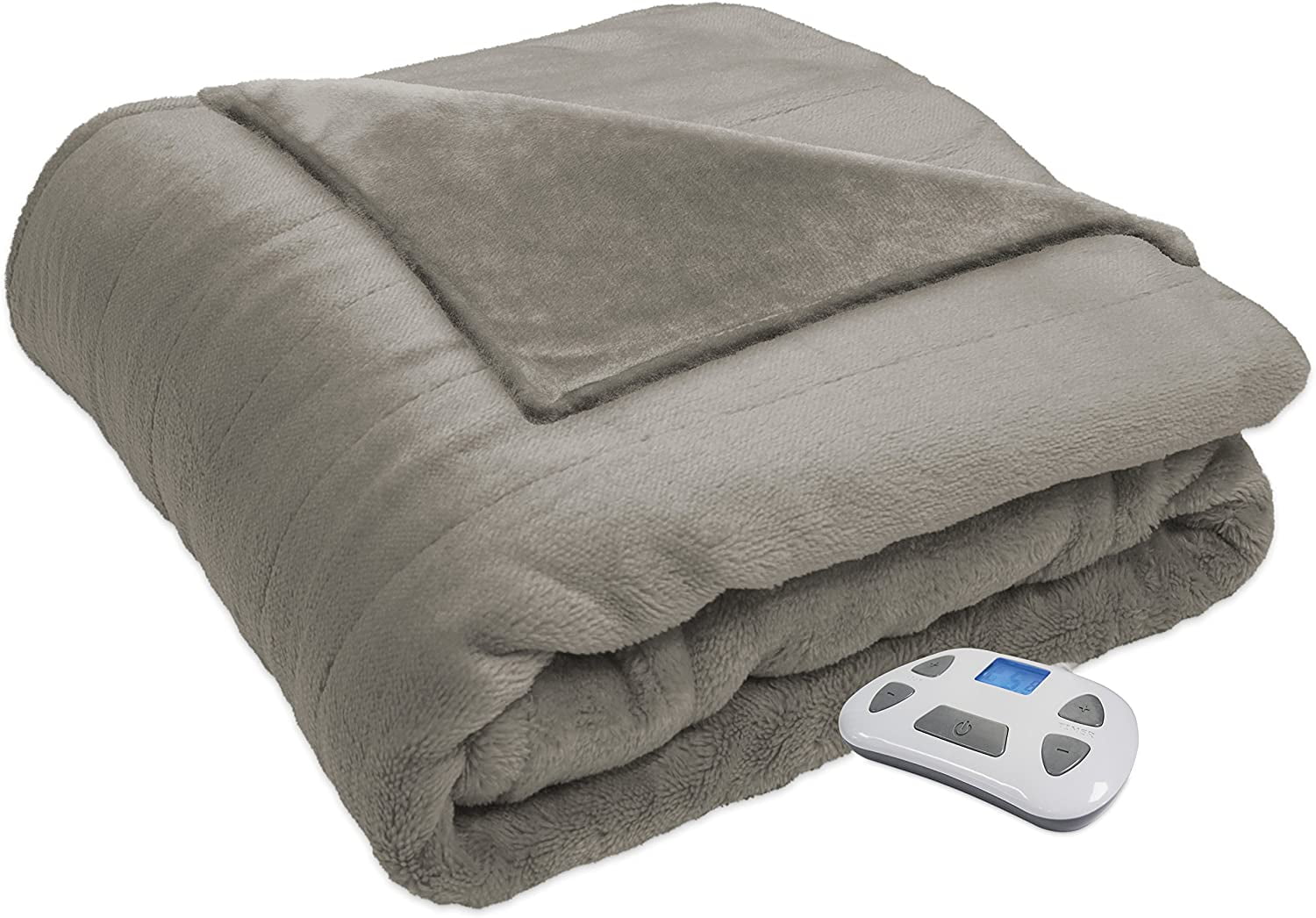 Serta Silky Plush Electric Heated Warming Blanket