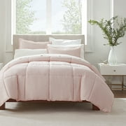 Serta Simply 2-Piece Clean Antimicrobial Blush Pink Comforter Set, Twin XL