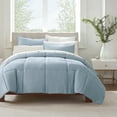 thumbnail image 1 of Serta Simply 3-Piece Clean Antimicrobial Light Blue Comforter Set, King, 1 of 11