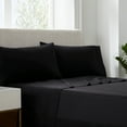 thumbnail image 1 of Serta Simply Clean 3-Piece Black Solid Bed Sheet Set, Twin, 1 of 10