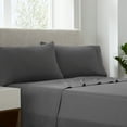 thumbnail image 1 of Serta Simply Clean 3-Piece Gray Solid Bed Sheet Set, Twin XL, 1 of 10