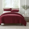 thumbnail image 1 of Serta Simply Clean 3-Piece Solid Duvet Set, Red, Twin/Twin-XL, 1 of 10