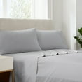 thumbnail image 1 of Serta Simply Clean 4-Piece Gray Solid Bed Sheet Set, Queen, 1 of 10