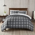 thumbnail image 1 of Serta Simply Clean Alex Buffalo Check Plaid 7-Piece Bedding Set, Queen, 1 of 4