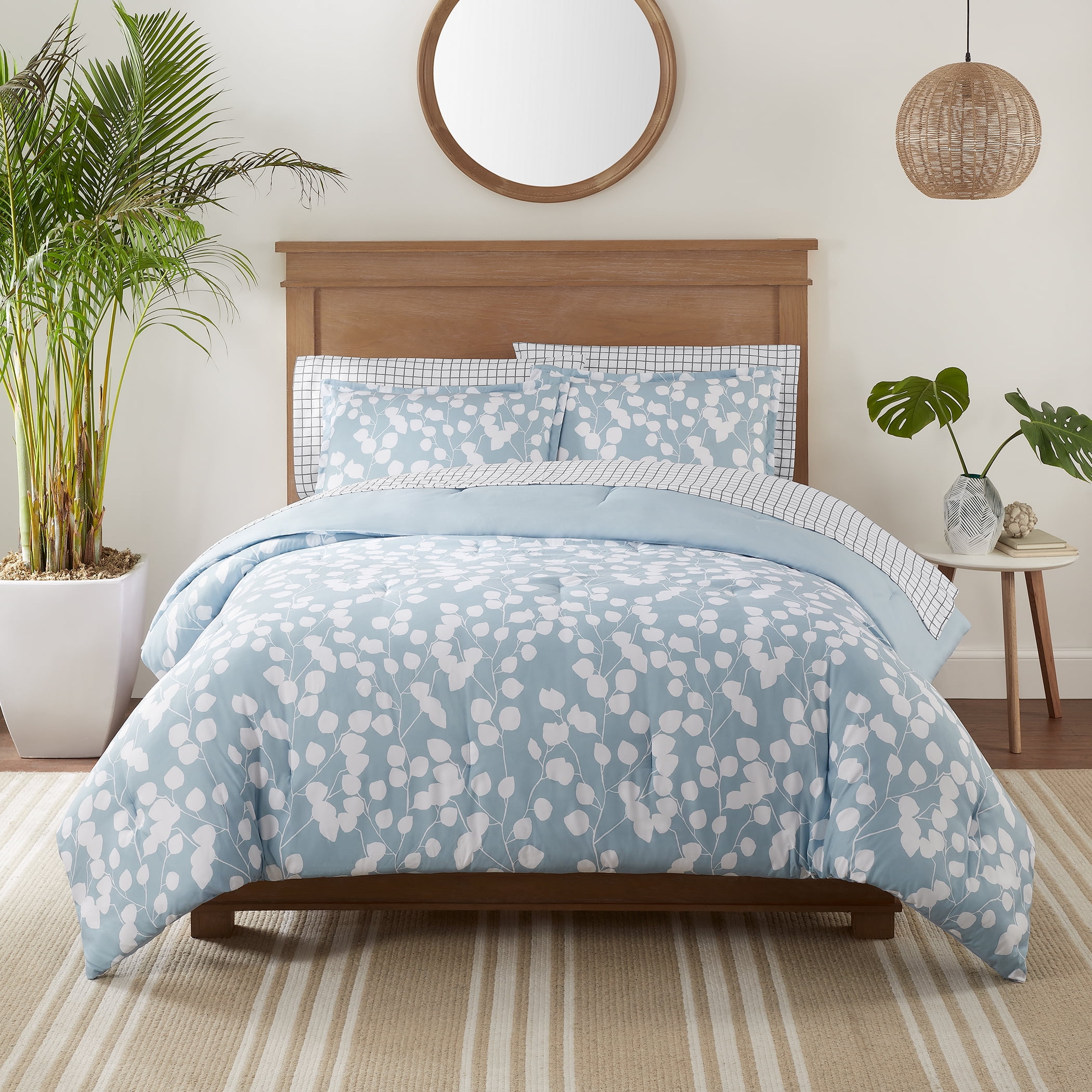 Twin XL White Microfiber Bed in a Bag Set