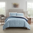 thumbnail image 1 of Serta Simply Clean Skyler Textured Geometric 5-Piece Bedding Set, King, 1 of 5