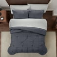 thumbnail image 1 of Serta Simply Clean Solid Pleated 7-Piece Comforter Set, Full, 1 of 4