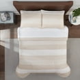 thumbnail image 1 of Serta Simply Clean Textured Stripe 7-Piece Bedding Set, Queen, 1 of 3