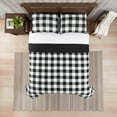 thumbnail image 1 of Serta Simply Comfort Alex Black/White Buffalo Check Plaid Printed Quilt Set, King (3-Piece), 1 of 3