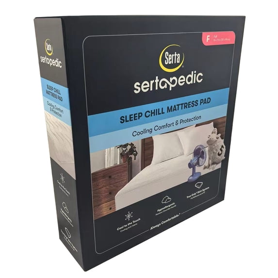 Sertapedic Sleep Chill Cooling Mattress Pad, Full