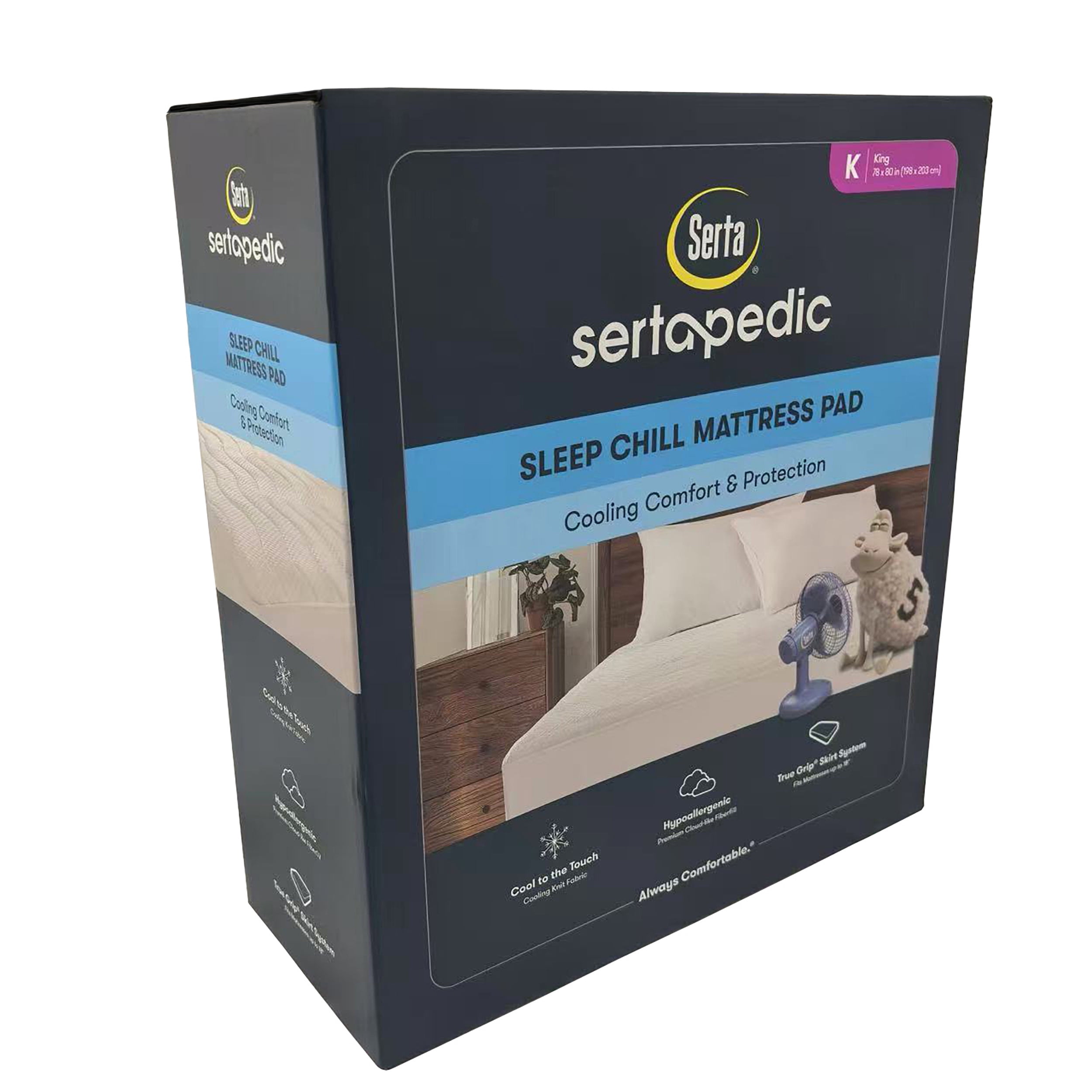 Sertapedic Sleep Chill Cooling Mattress Pad, Full - Walmart.com