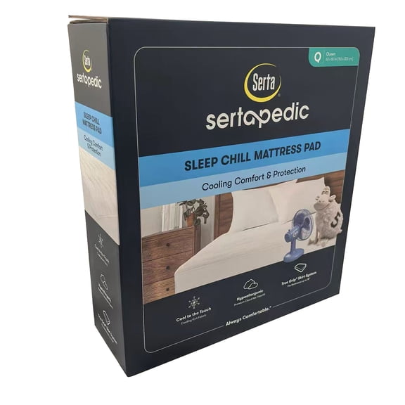 Sertapedic Sleep Chill Cooling Mattress Pad, Queen