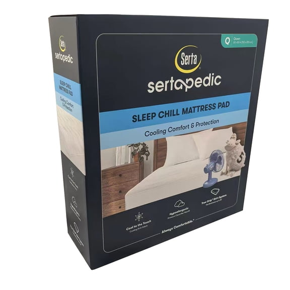 Sertapedic Sleep Chill Cooling Mattress Pad, Queen