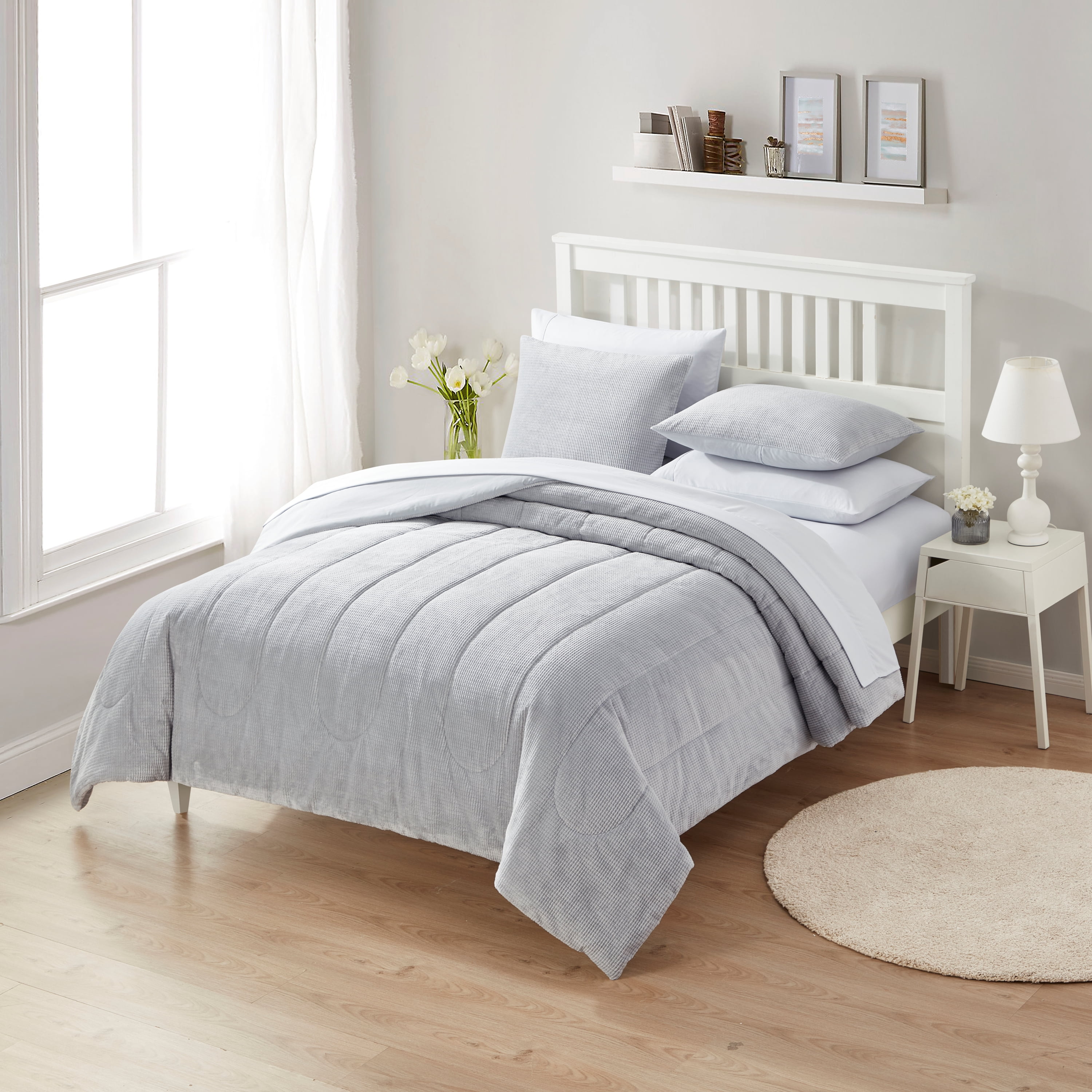 SERTA グレー ベッドルーム Customer reviews for Serta So Snuggly Kids Plush Grey 5-Piece Bed