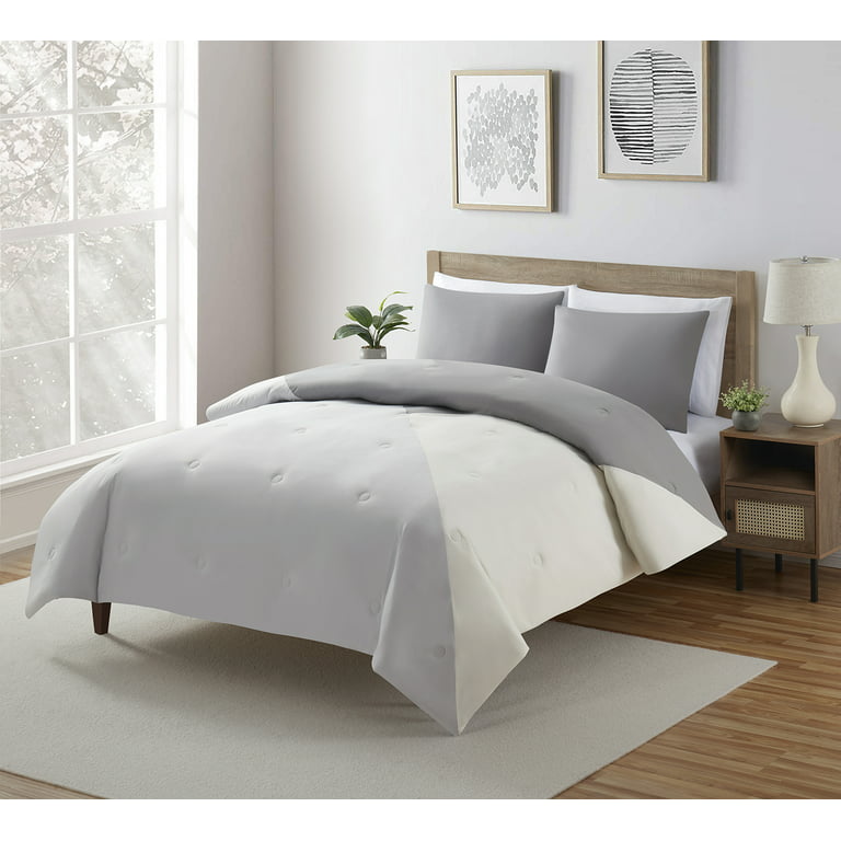 HÄLLESPRING Comforter and pillowcase(s), gray cooler, Twin - IKEA
