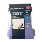 Serta Soft Knit Waterproof Zippered Pillow Protector, King, 2 Pack