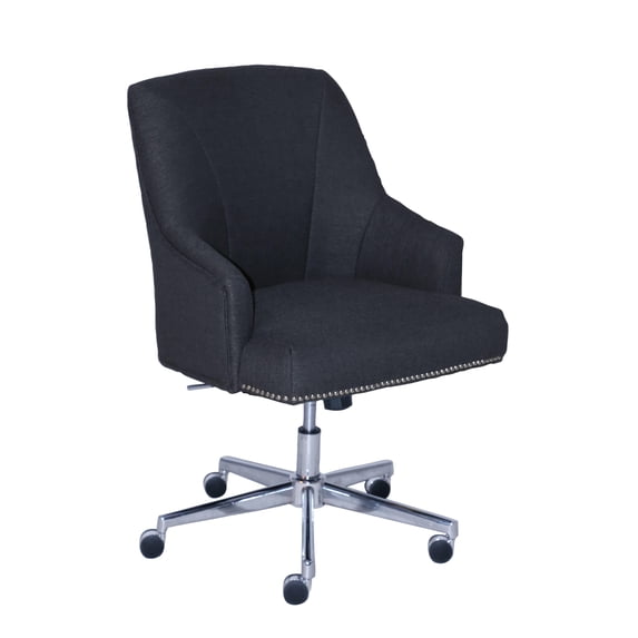 Serta Style Leighton Home Office Chair, Blue Twill Fabric