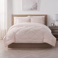 thumbnail image 1 of Serta Supersoft Light Pink Solid Reverse to Print 2-Piece Comforter Set, King (3-Pieces), 1 of 6