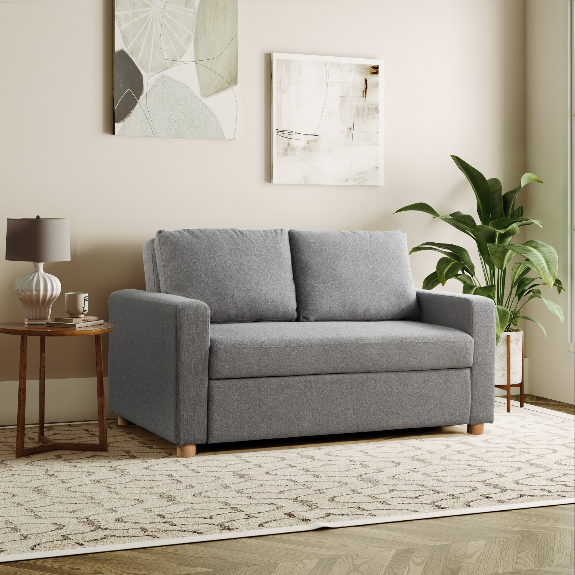Serta Tennyson Scandinavian Convertible Loveseat with Full Serta Tennyson Scandinavian Convertible Loveseat with Full
