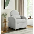 thumbnail image 1 of Serta Thornton Modern Convertible Chair with Twin Size Sleeper, Light Gray Chenille Fabric, 1 of 15