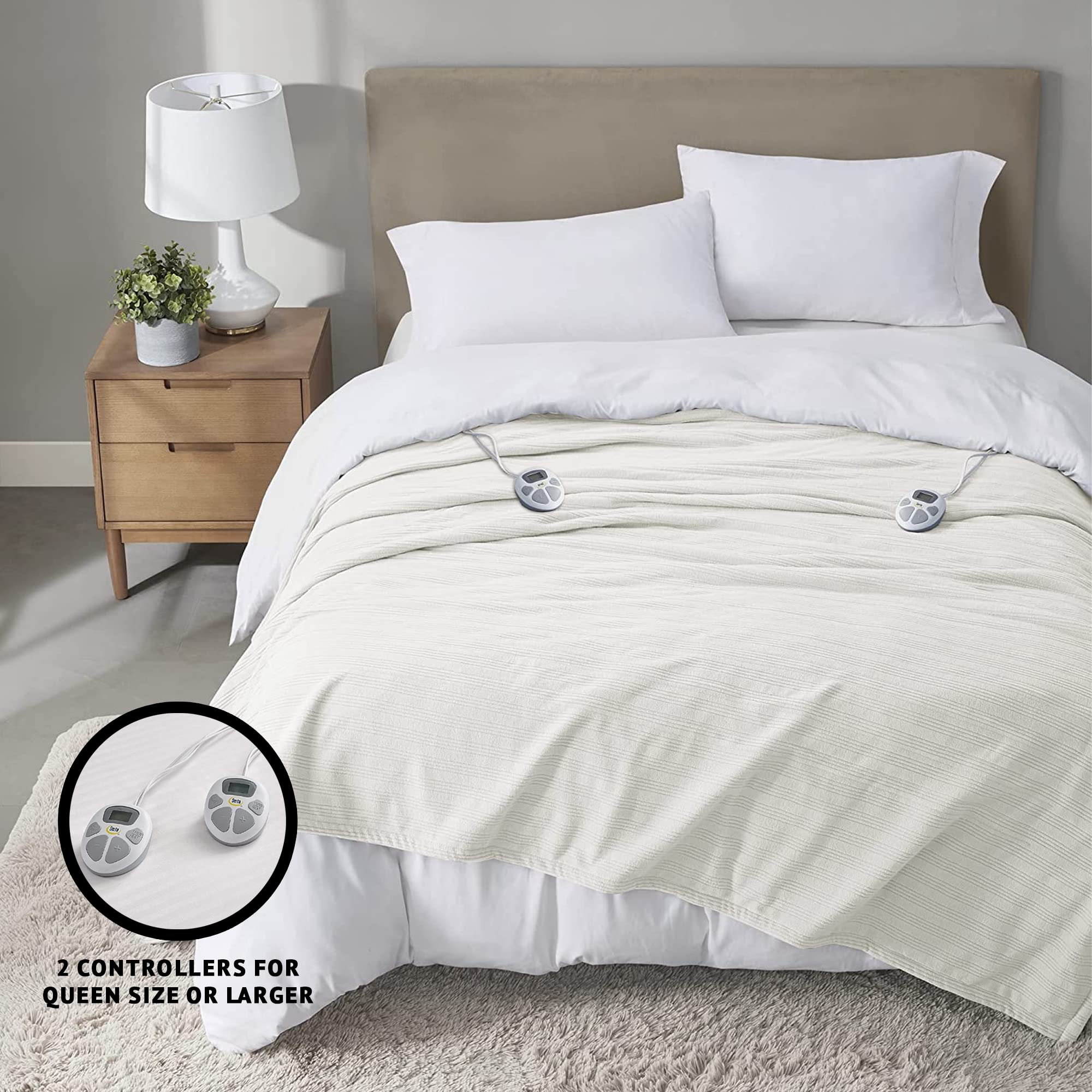 Serta Silky Plush Electric Heated Blanket with Programmable Digital