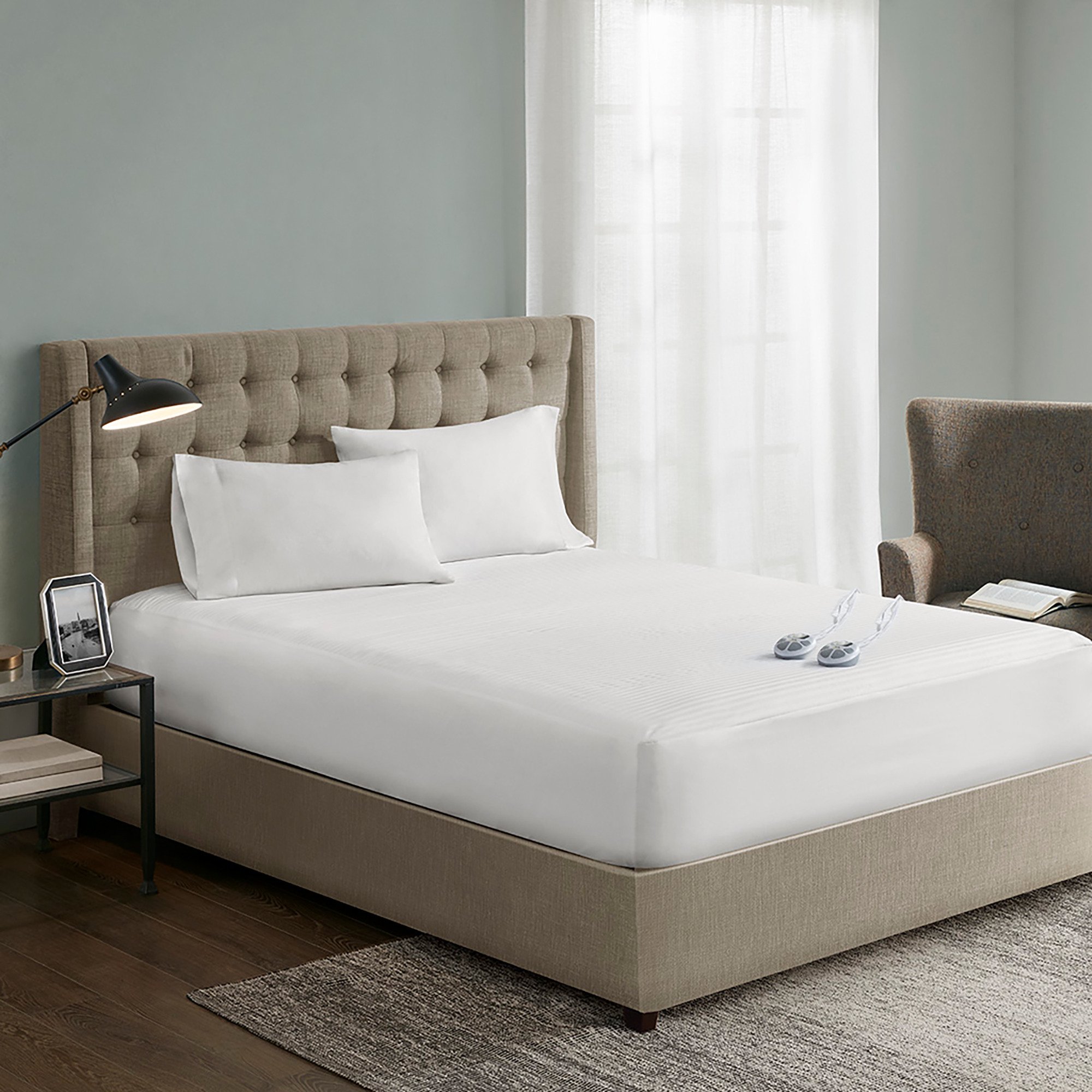 Serta Waterproof Heated Mattress Pad, Twin XL, White - Walmart.com