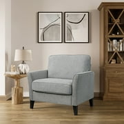 Serta Wintston Transitional Accent Chair, Light Gray Fabric