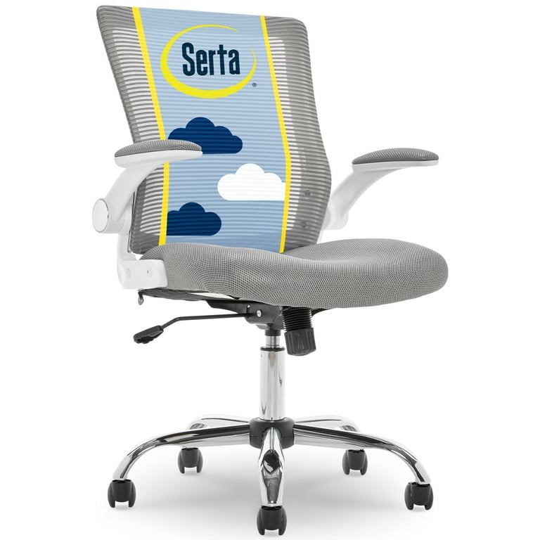 Serta Works Creativity Mesh Office Chair with Chrome Base Gray