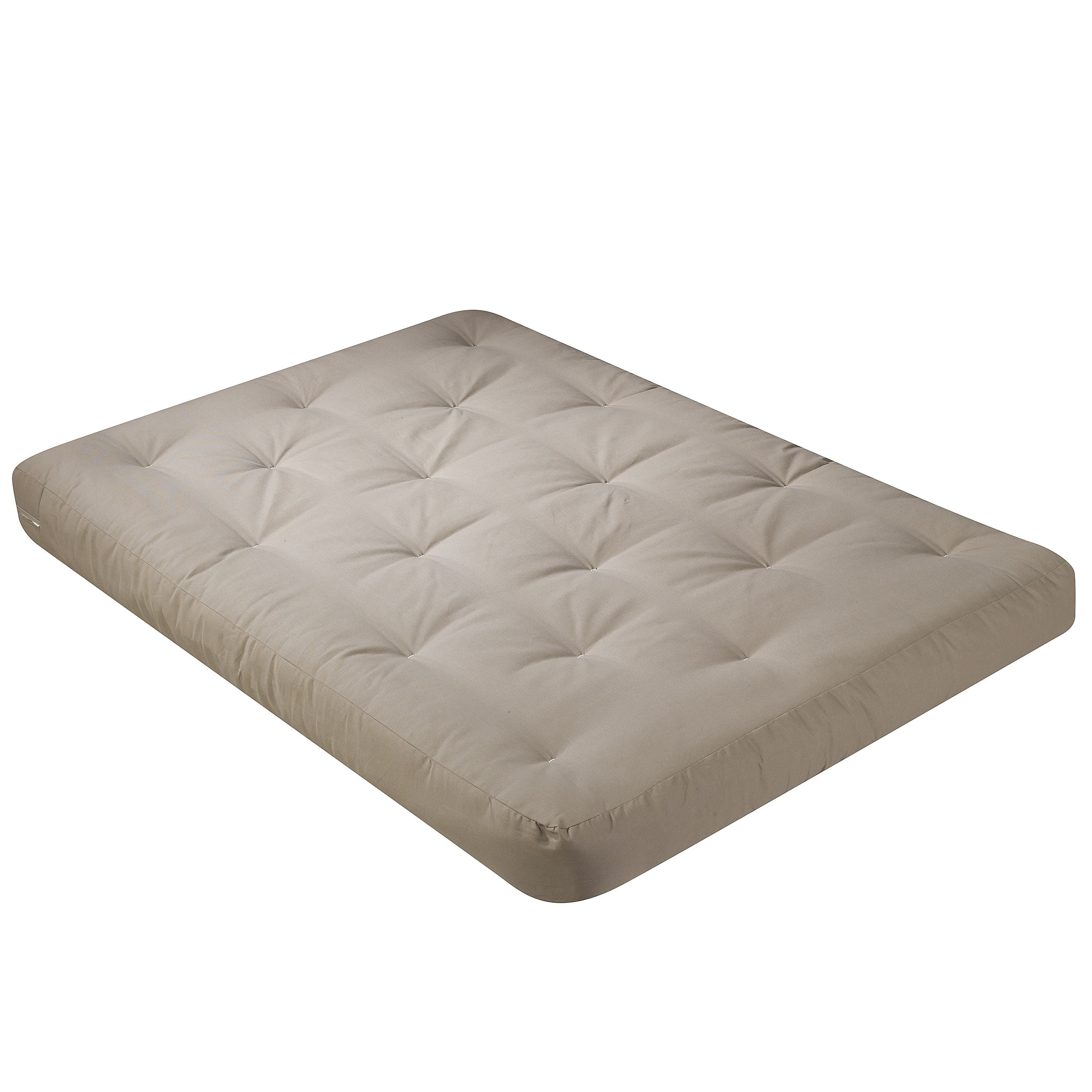 Serta by Wolf Sycamore Premium 8 Futon Mattress Khaki Duck fabric Queen size