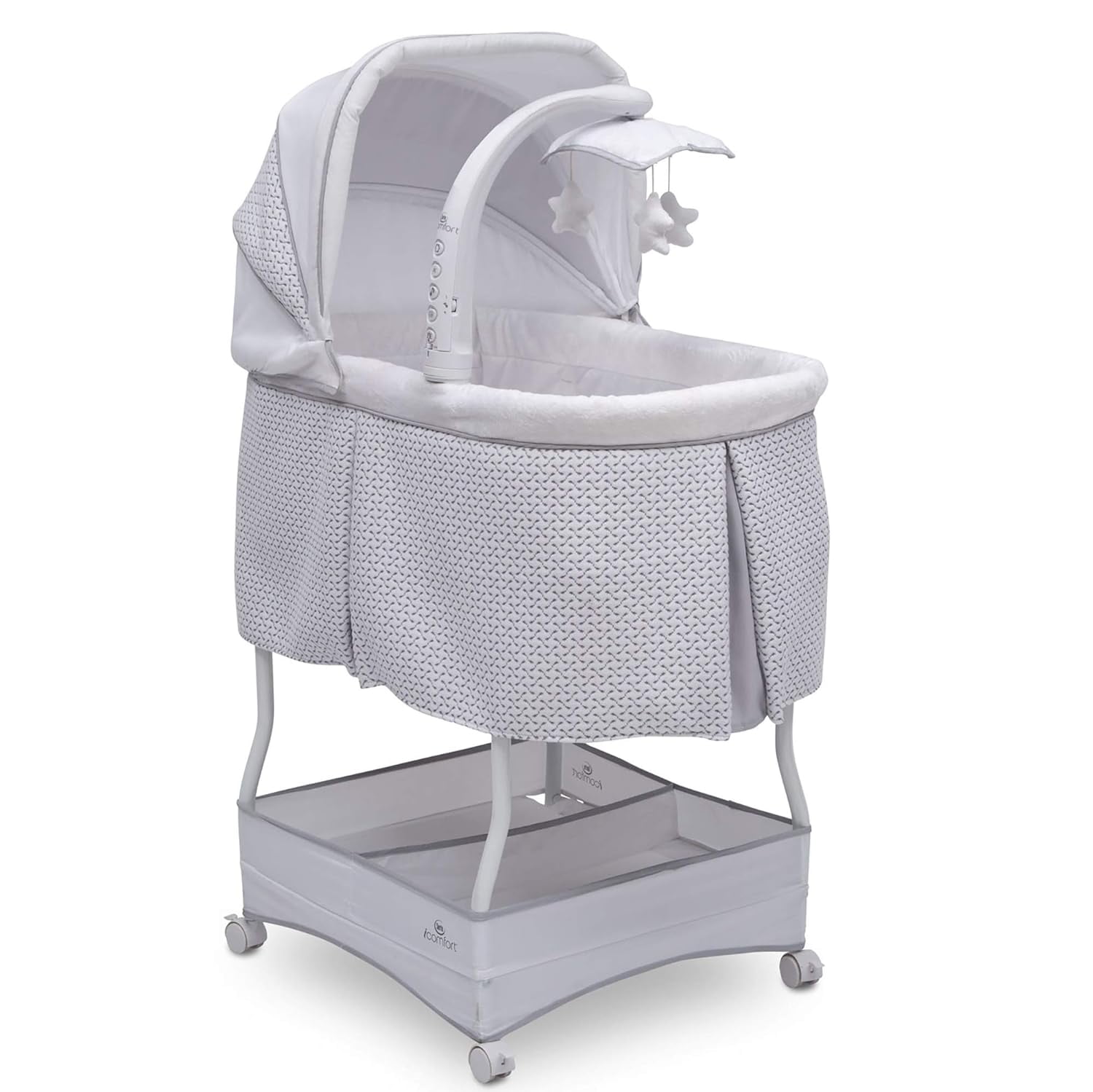 Vanjua Baby Bassinet Bedside Crib for Baby Sleeper, Portable Mesh