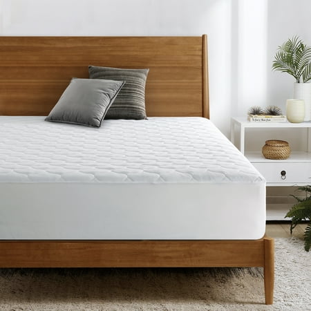 Sertapedic 5-in-1 Ultimate Quilted Comfort & Protection Mattress Pad, White, Twin