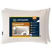 Sertapedic Copperloft Standard/Queen Bed Pillow, 2 Pack, Hypoallergenic