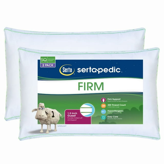 Sertapedic Firm Pillow, Set of 2 by Serta , Queen