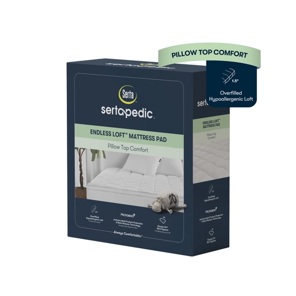 Sertapedic Endless Loft Plush Comfort Mattress Pad, Queen